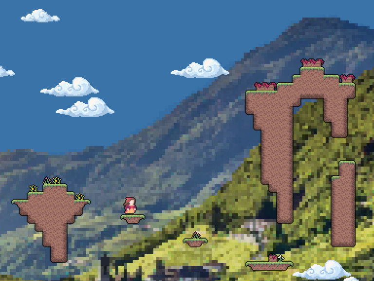 Gameplay screenshot from Novara's Ascent showing the character looking at upcoming platforming.